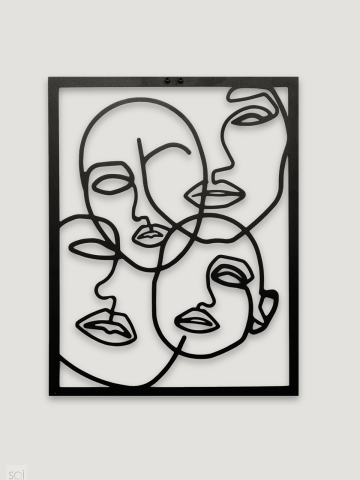 FRAGMENTA SOYUT YÜZLER METAL DUVAR TABLOSU