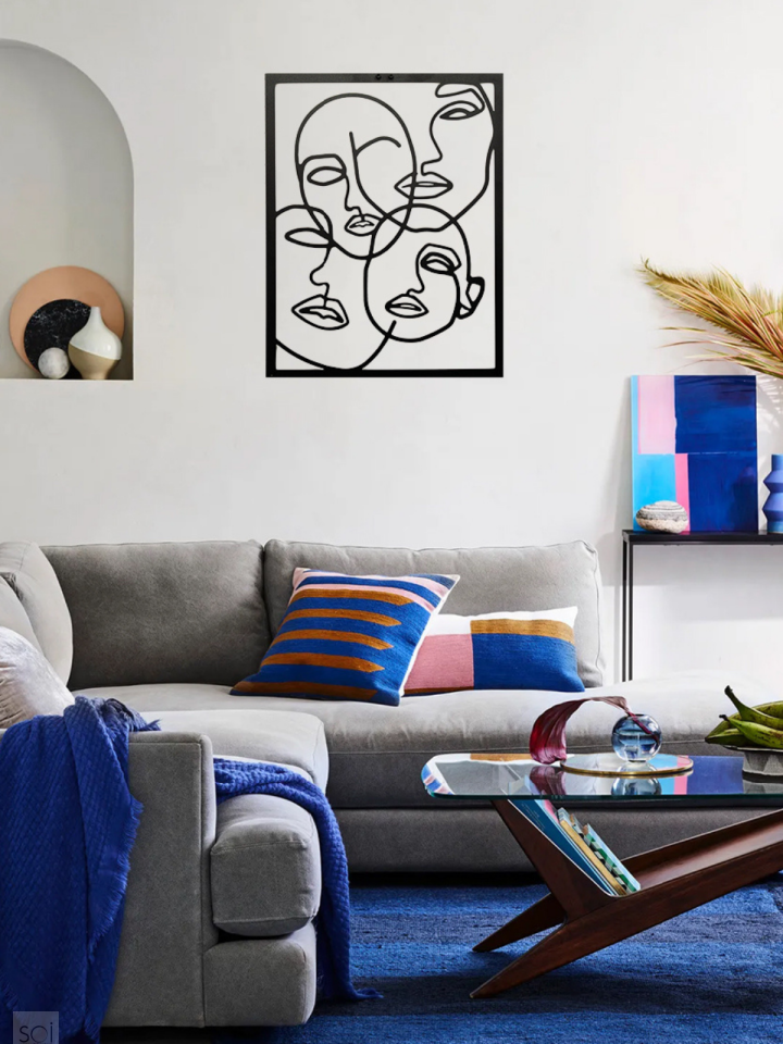 FRAGMENTA SOYUT YÜZLER METAL DUVAR TABLOSU