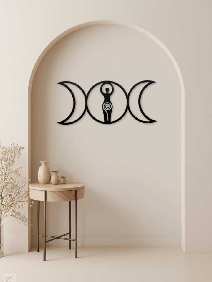 LUNA VITAE AY DÖNGÜSÜ METAL DUVAR TABLOSU