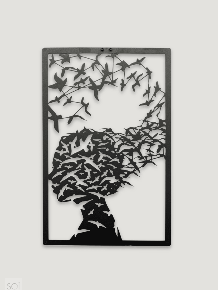 VENTURA UÇAN KUŞLAR METAL DUVAR TABLOSU