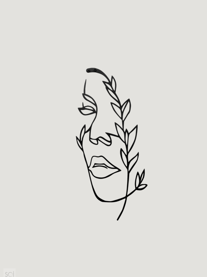 DEA VERDE MİNİMALİST KADIN SİLÜETİ METAL DUVAR TABLOSU