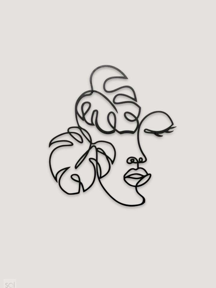 VERA FEMİNA MİNİMALİST KADIN SİLÜETİ METAL DUVAR TABLOSU