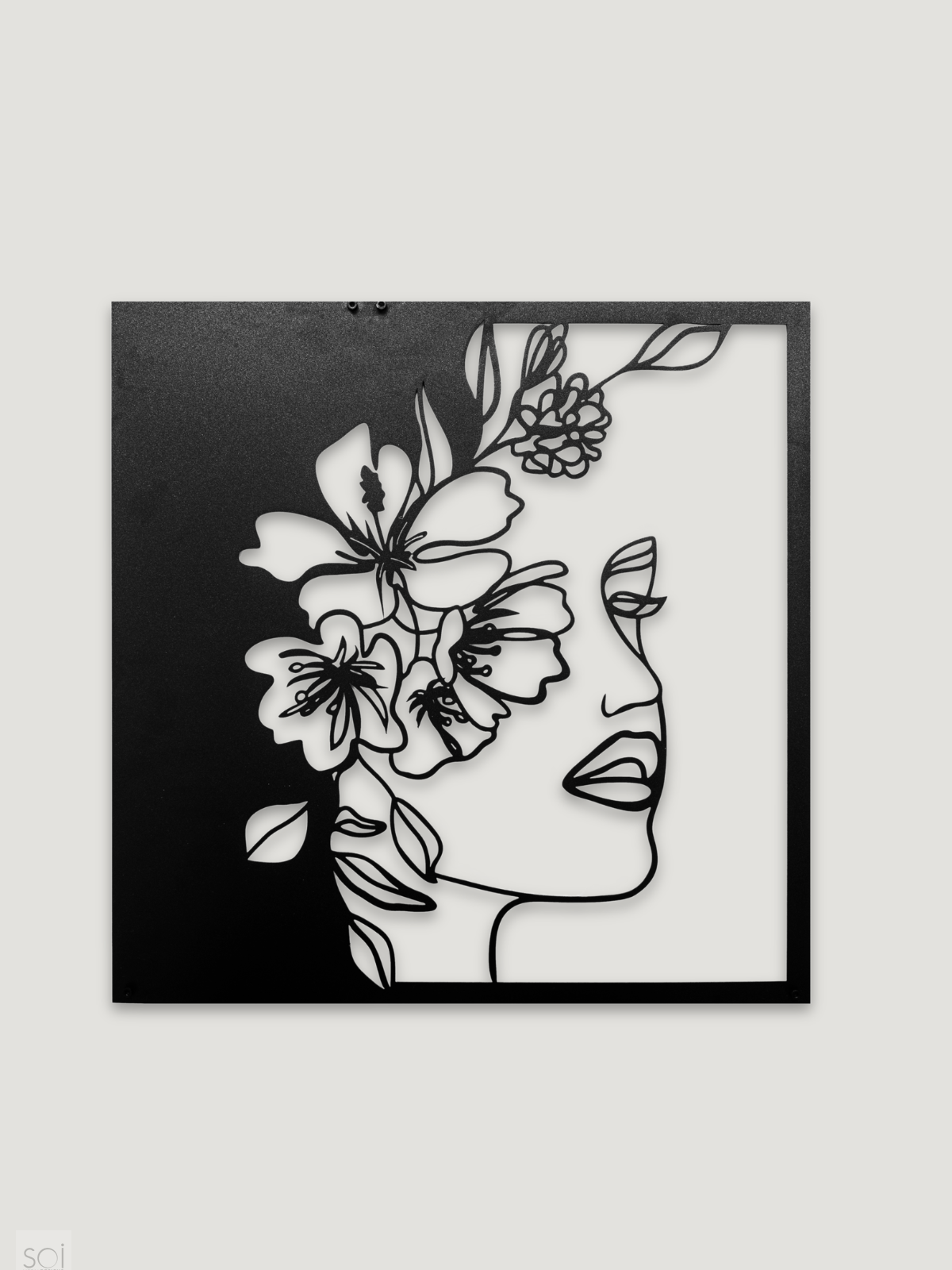 FLORA ÇİÇEKLİ KADIN FİGÜRÜ METAL DUVAR TABLOSU