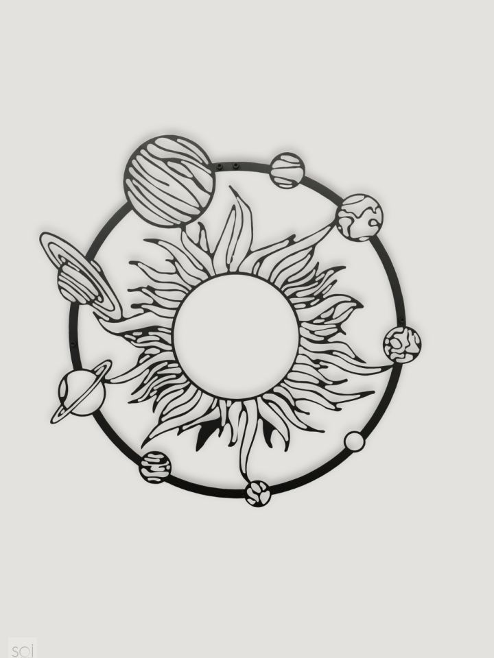 SOLAR HARMONY GÜNEŞ SİSTEMİ METAL DUVAR TABLOSU